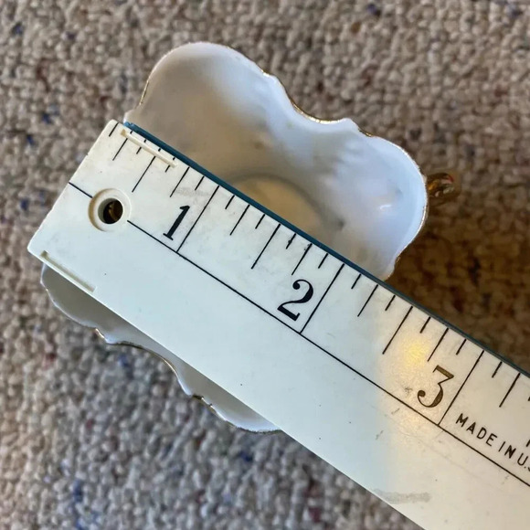 Antique 1498 Mini Tea Cup No Saucer White Porcelain Gold Plated Cottagecore - Picture 3 of 9